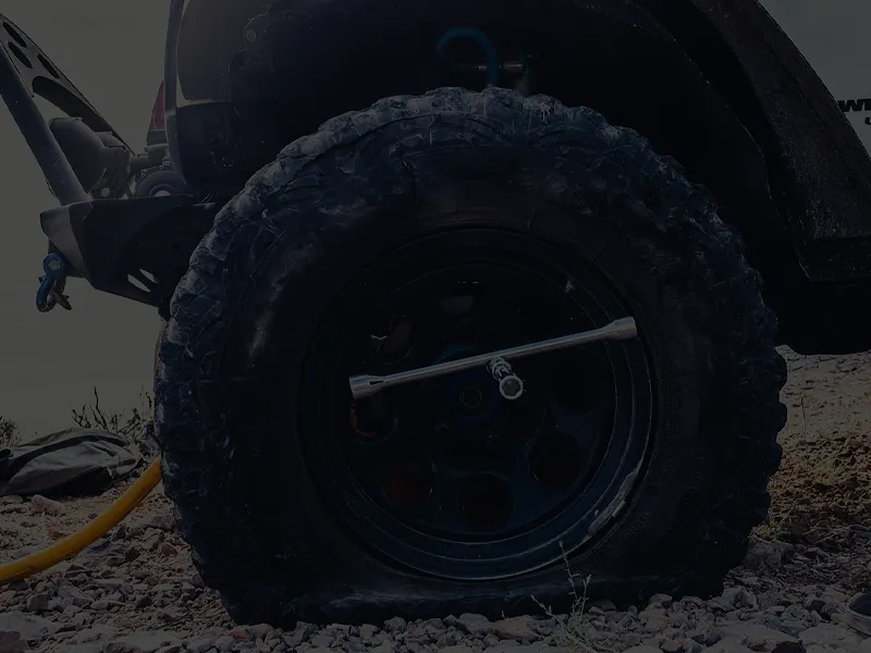 Flat tire change service